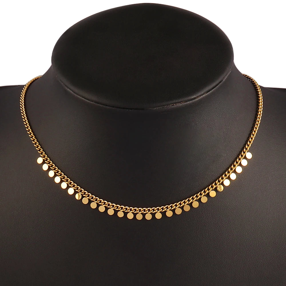 Collar de Acero 316L con Dije Borla Redondo